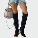 Skórzane ortopedyczne botki do kolan