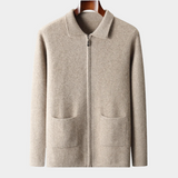 Kensington – Męski kaszmirowy kardigan z zamkiem