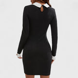 Fatima - Elegancka sukienka z kołnierzykiem