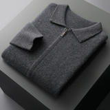 Kensington – Męski kaszmirowy kardigan z zamkiem