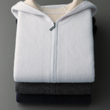 Stratford – Męska kaszmirowa bluza z kapturem i zamkiem