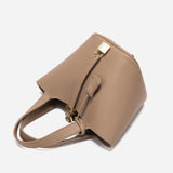 Glaiza | Elegancka Torebka typu Bucket Gold-Lock