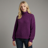 Larisa | sweter dzianinowy z golfem