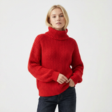 Larisa | sweter dzianinowy z golfem