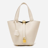 Glaiza | Elegancka Torebka typu Bucket Gold-Lock