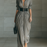 Lena | Lniana sukienka maxi