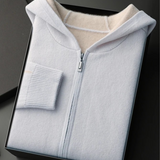 Stratford – Męska kaszmirowa bluza z kapturem i zamkiem