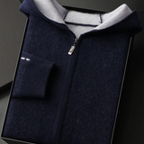 Stratford – Męska kaszmirowa bluza z kapturem i zamkiem