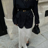 Glaiza | Elegancka Torebka typu Bucket Gold-Lock