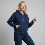 Bluza z kapturem w kroju oversize, krótka, z zamkiem błyskawicznym i kieszeniami dla kobiet