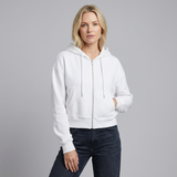 Bluza z kapturem w kroju oversize, krótka, z zamkiem błyskawicznym i kieszeniami dla kobiet