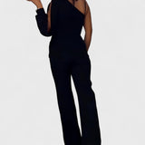 Ines - Nowoczesny kombinezon z szerokimi nogawkami