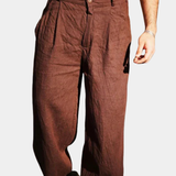 DARIO – Luźne Spodnie Lniane