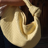 Giselle | Średnia Torba na Ramię Pleciona z Węzłem