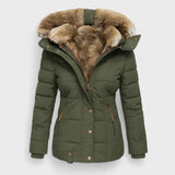 Marlene - Zimowy płaszcz z futrzanym wypełnieniem