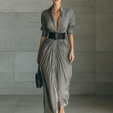 Lena | Lniana sukienka maxi