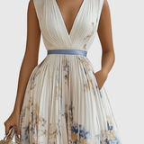 Zuzanna - Elegancka Maxi Sukienka z Faldami