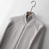 Sorrento – Męski kardigan z wełny z zamkiem