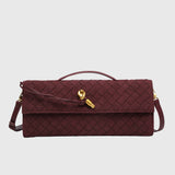 Cherry | Kopertówka z Luksusowego Zamszu Intrecciato