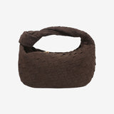 Renee | Mini Torebka z Miękkiego Splotu Zamszowego