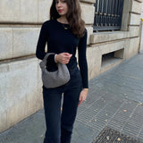 Renee | Mini Torebka z Miękkiego Splotu Zamszowego