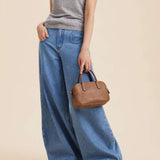 Eliza | Kwadratowa Torebka z Błyszczącym Zamkiem