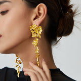 Liana | Kwiatowe Kolczyki Frędzlowe