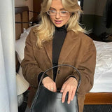 FIORA - Kurtka Blazer z Zamszu