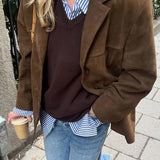 FIORA - Kurtka Blazer z Zamszu