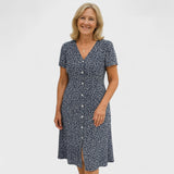 Cavell – Sukienka z guzikami i dekoltem w kształcie V