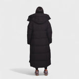 Carmen - Długi puchowy płaszcz z paskiem