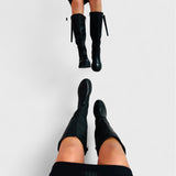 Anetta - Czarne Wysokie Botki