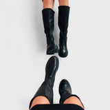 Anetta - Czarne Wysokie Botki