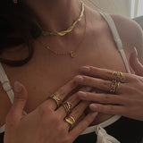 Jaylinette | Duży Pierścionek ze Złota 18K