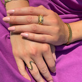 Jaylinette | Duży Pierścionek ze Złota 18K