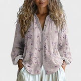 Ambra - Bluzka z vintage'owym nadrukiem liści