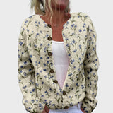 Elegancki Gilet z Dzianiny z Wzorem