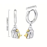 Elisa - Kolczyki z ikoną psa (okrągłe zapięcie)