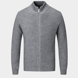 Sorrento – Męski kardigan z wełny z zamkiem