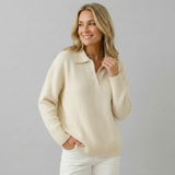 Isabel | sweter dzianinowy z kołnierzem