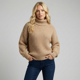 Larisa | sweter dzianinowy z golfem
