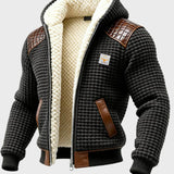 Julian - kurtka teksturowana z embosowaną skórą