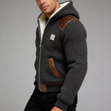 Julian - kurtka teksturowana z embosowaną skórą