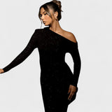 Moa - Lśniąca sukienka maxi