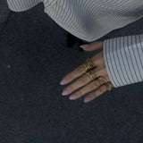 Jaylinette | Duży Pierścionek ze Złota 18K